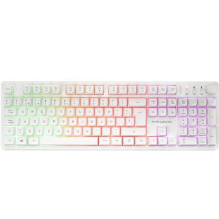 Mars Gaming MCPWX Combo Gaming Inalámbrico 3 en 1 Blanco RGB